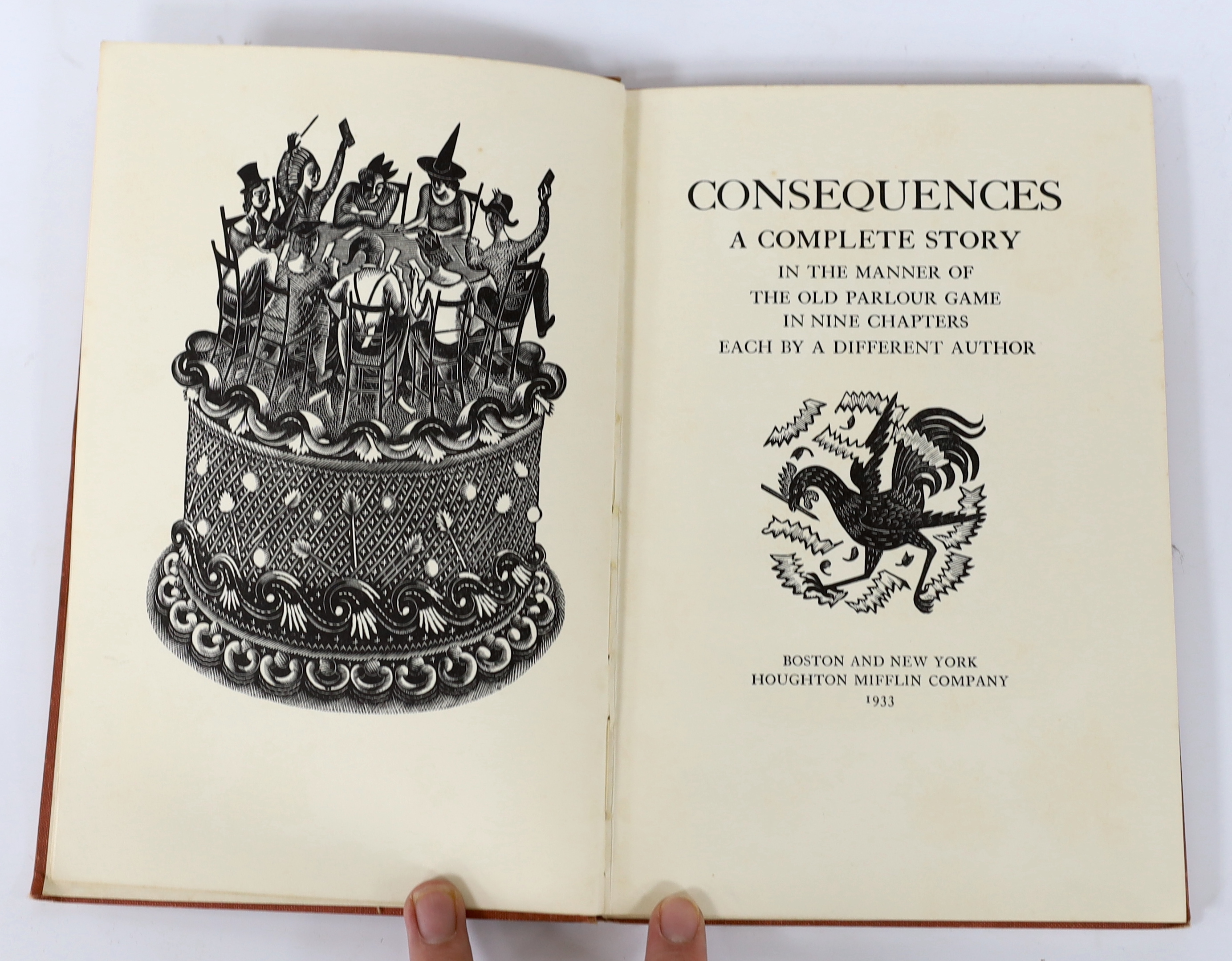 Strong, L.A.G. - The Hansom Cab and the Pigeons....wood engraved frontis. and text decorations (by Eric Ravilious); one of 1,000 unnumbered copies on machine made paper; publisher's black lettered silver cloth. Golden Co